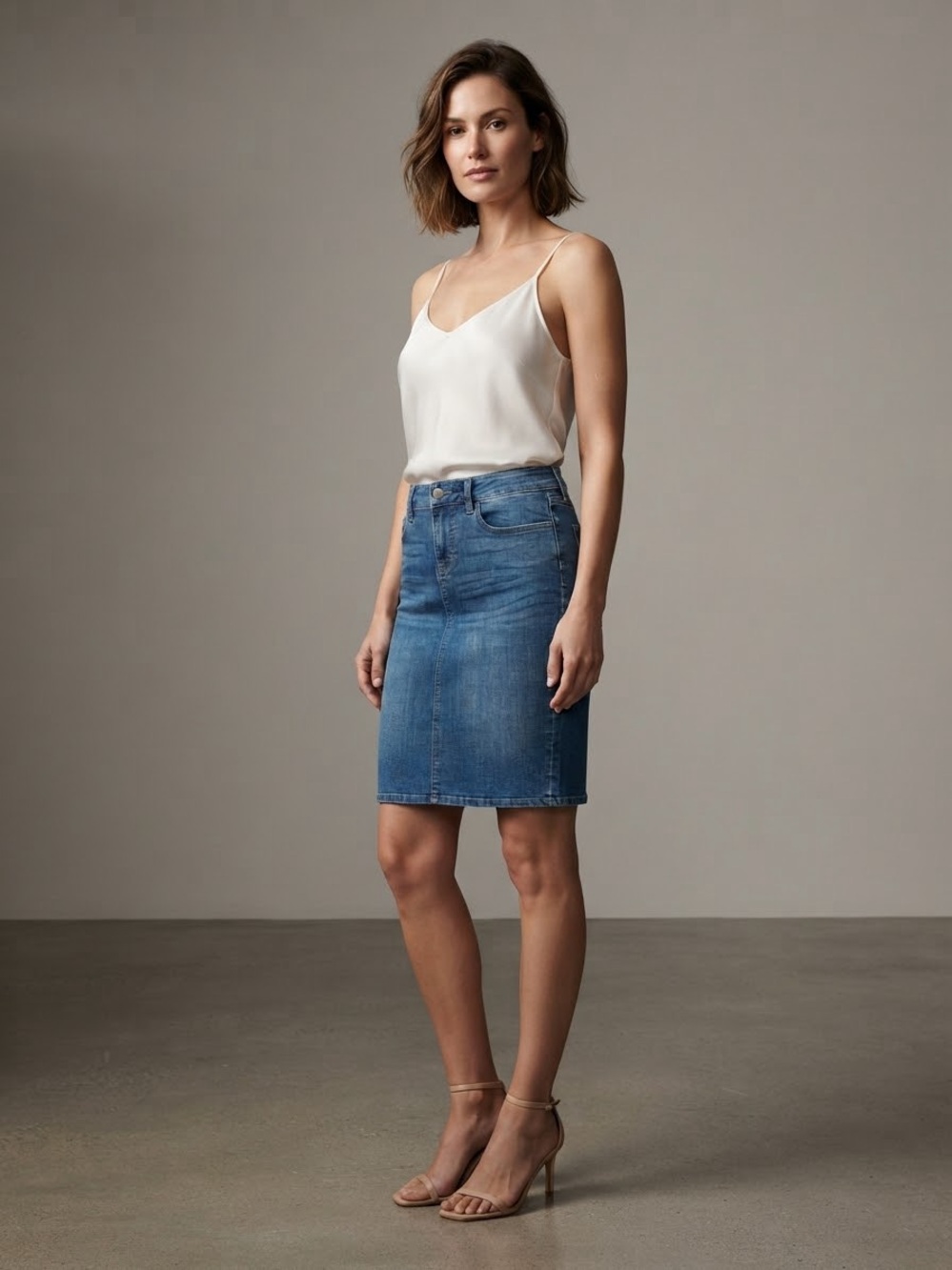 Classic Gap Blue Denim Pencil Skirt